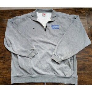 VTG Nike Team 1/4 Zip Sweatshirt XL Gray Presentation Panthers Athletic Baggy